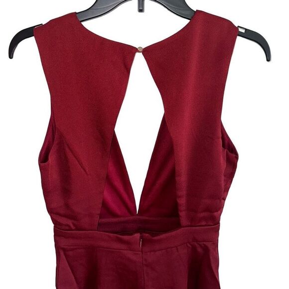 Lucy Paris maroon deep neckline romper - NWT - Picture 2 of 10